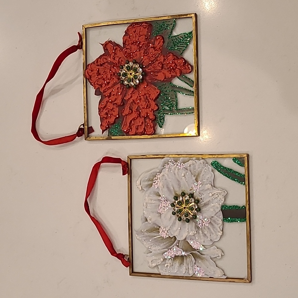 Vintage Stained Glass Holiday Ornaments